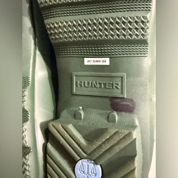 Hunter Green Women's Tall Rain Boots - Picture 9 of 10